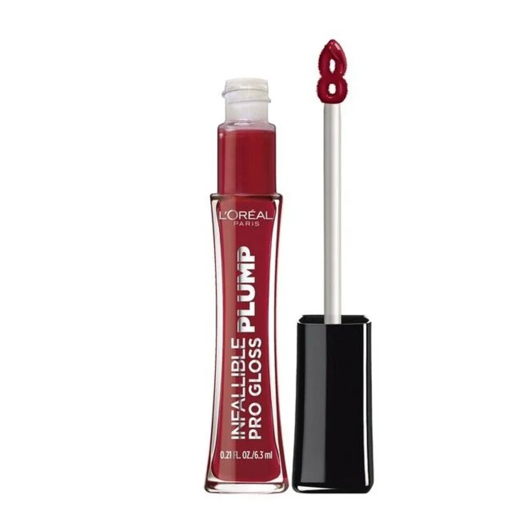 (Set of 2) L'Oreal Infallible Gloss Plump Lip Gloss & Matte Lipstick -Ruby Sheer - Picture 7 of 8